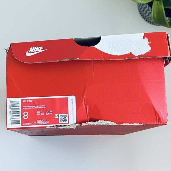 Nike Air Raid White/Gum Mens Shoes Size 8 DJ5974-100 Box Damage - Picture 6 of 6